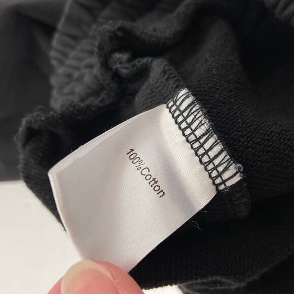 Comess Studios Sun Fade French Terry Wide Leg Black Sweatpants Size Large - Picture 8 of 8